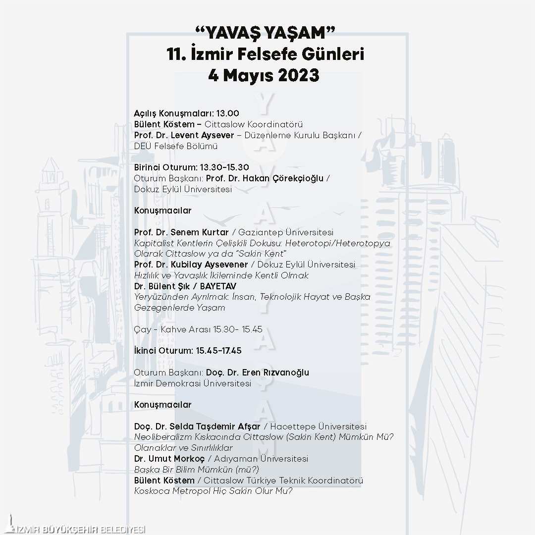 11. İzmir Felsefe Günleri Yavaş Yaşam Programı